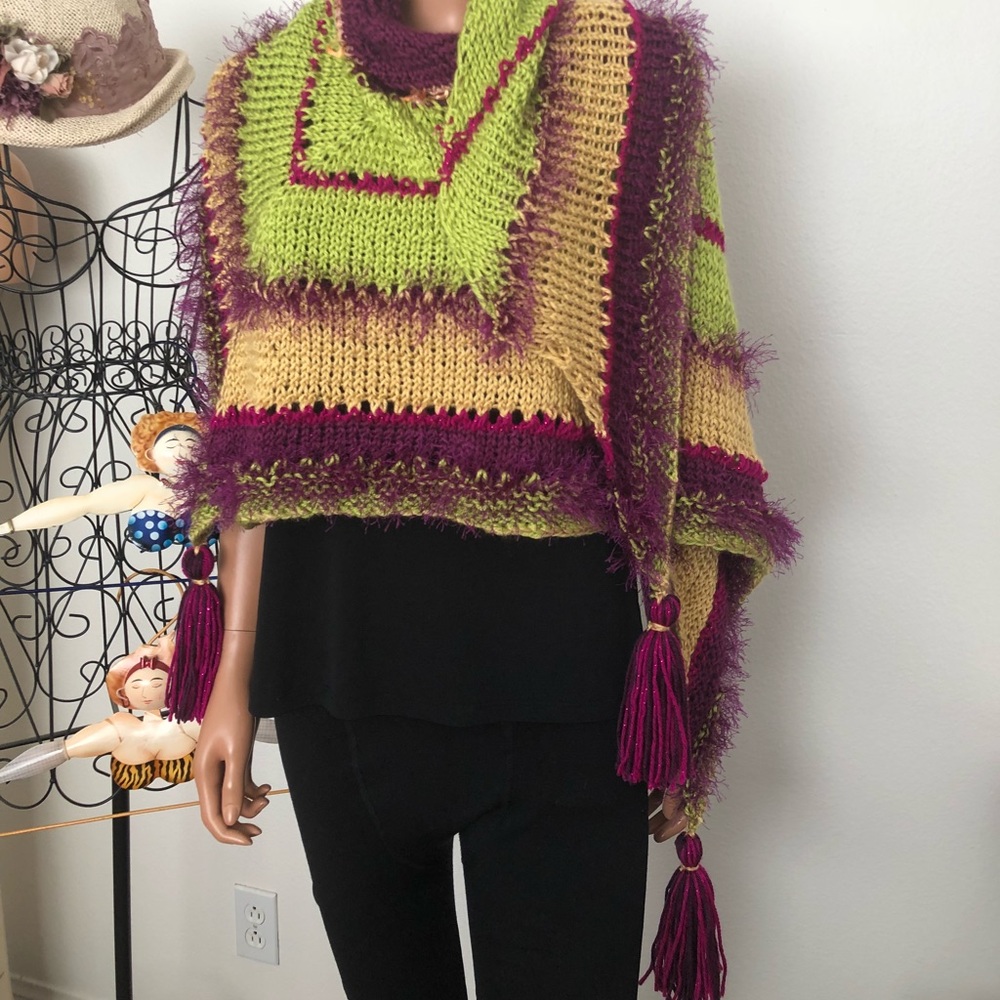 Hand Knits 2 Love Shawl Designer Fashion 4 Seasons